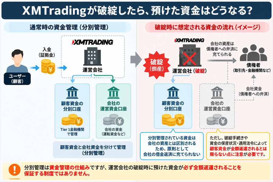 XMTradingが破綻したら、預けた資金はどうなる?